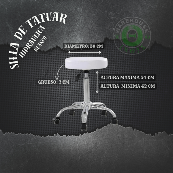Silla Hidráulica Blanca